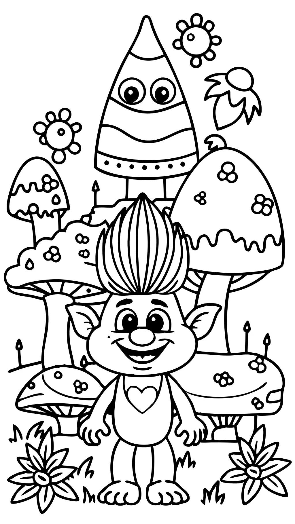 trolls coloring pages printable